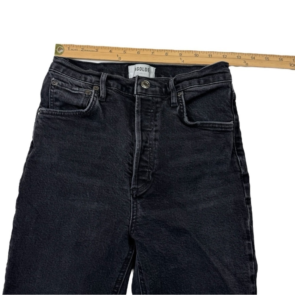 Agolde Riley High Rise Jeans Black - Picture 12 of 13